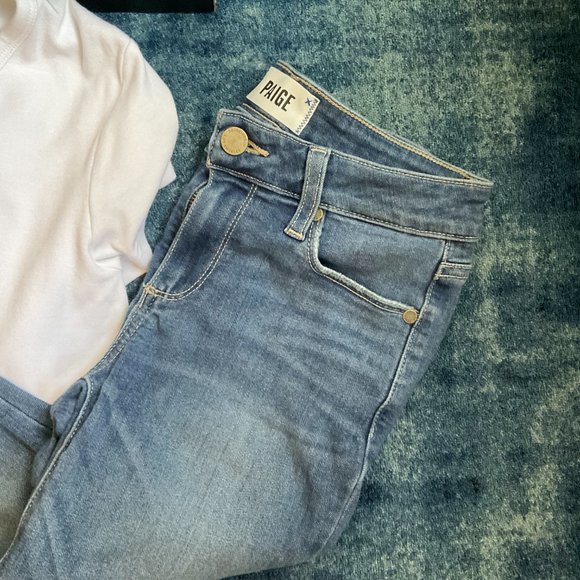 PAIGE Verdugo Crop Skinny Jean in Lenya Distressed - Picture 4 of 9